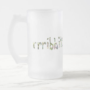 Taza De Cristal Esmerilado Arte de rana con vidrio manchado de arcoiris