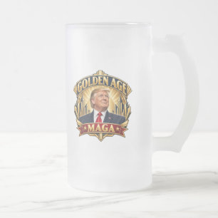 Taza De Cristal Esmerilado Arte Deco de la Edad de Oro a Dos Caras