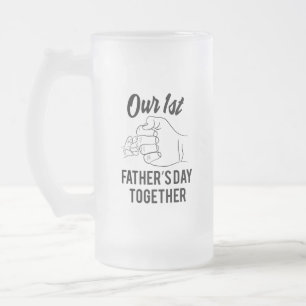 Taza De Cristal Esmerilado arte verbal del primer Día del Padre