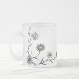 TAZA DE CRISTAL ESMERILADO ARTE Y DISEÑO DE BOMBA