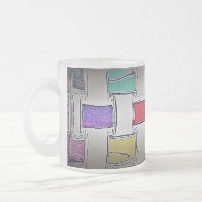 TAZA DE CRISTAL ESMERILADO ARTE Y DISEÑO DE BOMBA (Izquierda)