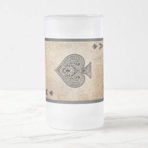 Taza De Cristal Esmerilado As de espadas lanzar almohada