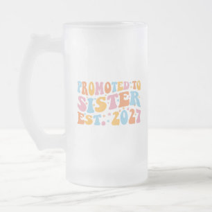 Taza De Cristal Esmerilado Ascendida a Hermana Est 2027 Hermana Mayor