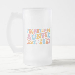 Taza De Cristal Esmerilado Ascendida a Tía Est 2027 Nueva Tía