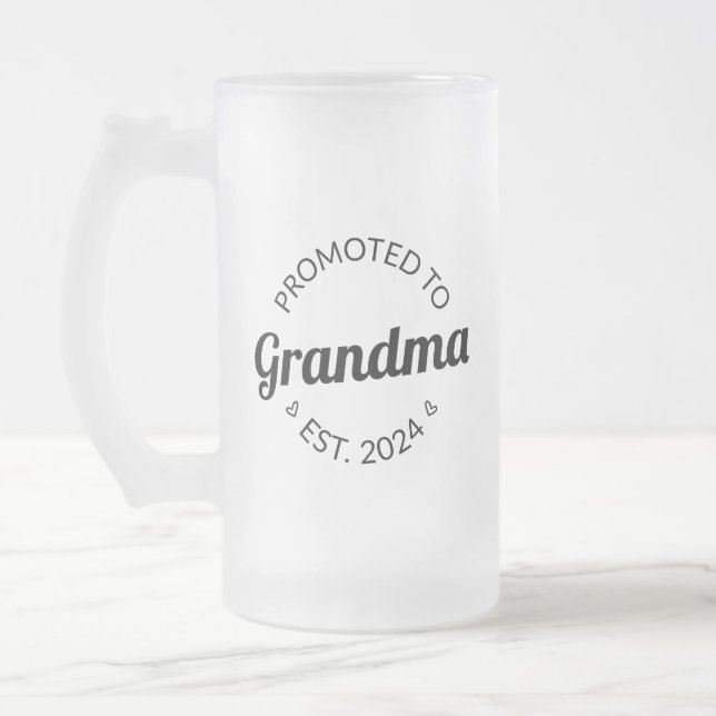 Taza De Cristal Esmerilado Ascendido A La Abuela Este. I 2024 (Izquierda)
