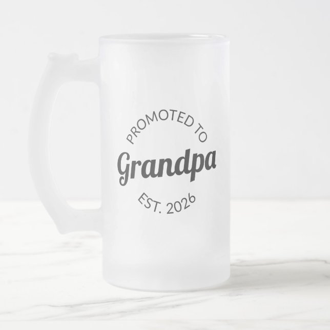Taza De Cristal Esmerilado Ascendido Al Abuelo Este. I 2026 (Izquierda)