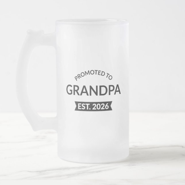 Taza De Cristal Esmerilado Ascendido Al Abuelo Este. II 2026 (Izquierda)