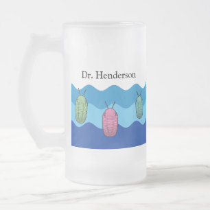 Taza De Cristal Esmerilado Ascenso de los Trilobitas- Animal Prehistórico