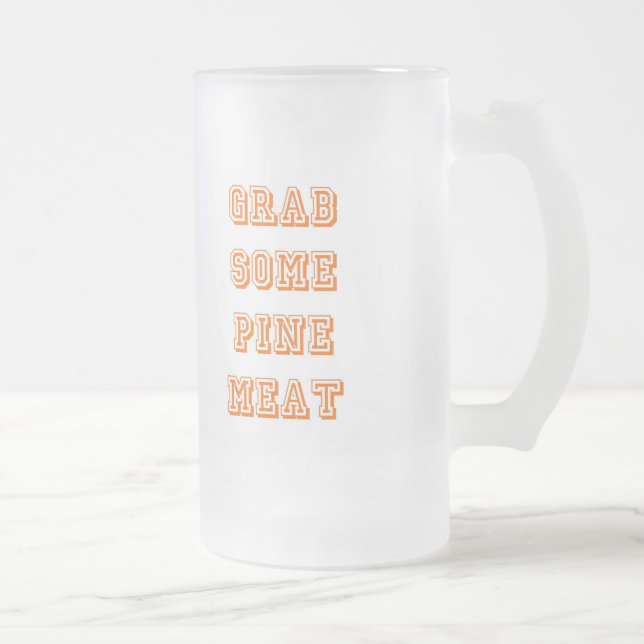 Taza De Cristal Esmerilado Asga un poco de carne del pino (Derecha)