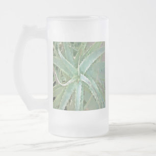 Taza De Cristal Esmerilado Asombroso arte acrílico de Aloe Vera
