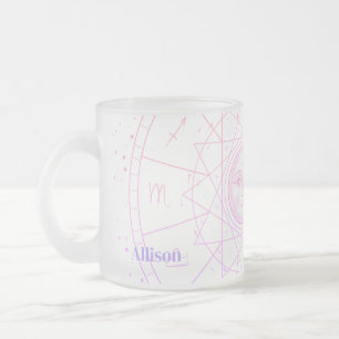 Taza De Cristal Esmerilado Astrología celeste Horoscopio