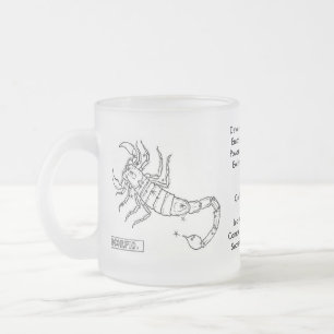 Taza De Cristal Esmerilado astrological-signs-2, determinado y forcefulEm…