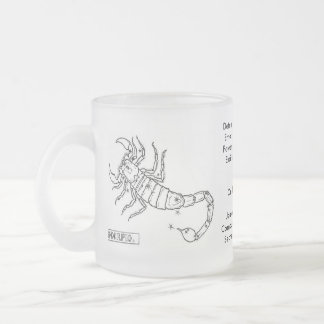 Taza De Cristal Esmerilado astrological-signs-2, determinado y forcefulEm…