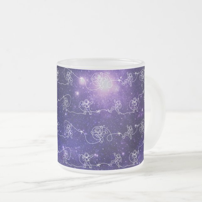 Taza De Cristal Esmerilado Astronauta (Anverso derecho)