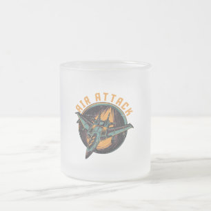 TAZA DE CRISTAL ESMERILADO ATAQUE AÉREO