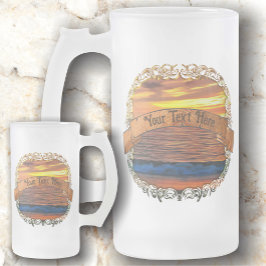 Taza De Cristal Esmerilado Atardecer 1577