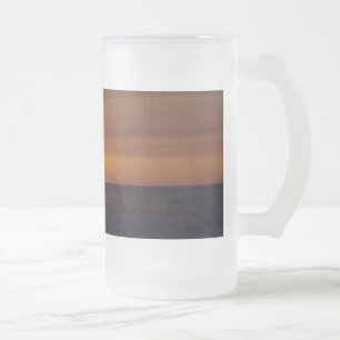 Taza De Cristal Esmerilado Atardecer en la rana de la playa