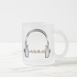 Taza De Cristal Esmerilado Auriculares ASMR