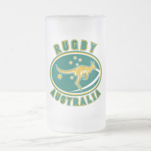 Taza De Cristal Esmerilado australiano del wallaby del canguro de Australia
