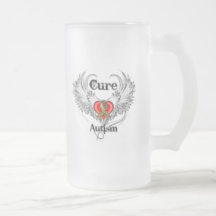 Taza De Cristal Esmerilado Autismo de la curación