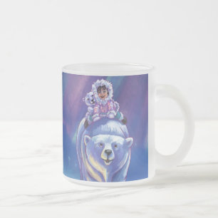 Taza De Cristal Esmerilado Autobús de oso polar