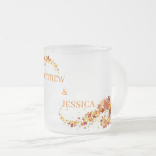 Taza De Cristal Esmerilado Autumn Bliss Boda Mug