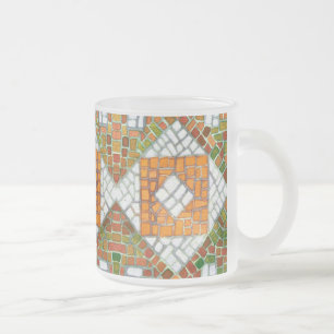 Taza De Cristal Esmerilado AUTUMN MOSAIC Goma de vidrio escarchado