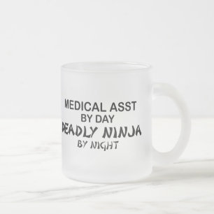 Taza De Cristal Esmerilado Auxiliar médico Ninja mortal