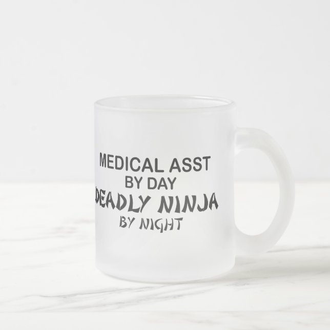Taza De Cristal Esmerilado Auxiliar médico Ninja mortal (Derecha)