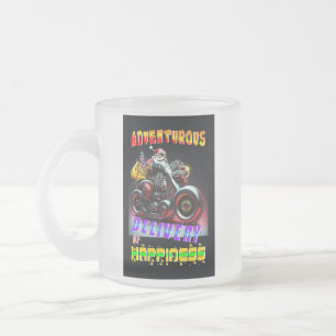 Taza De Cristal Esmerilado Aventurosa Entrega De La Felicidad