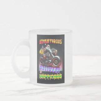 Taza De Cristal Esmerilado Aventurosa Entrega De La Felicidad