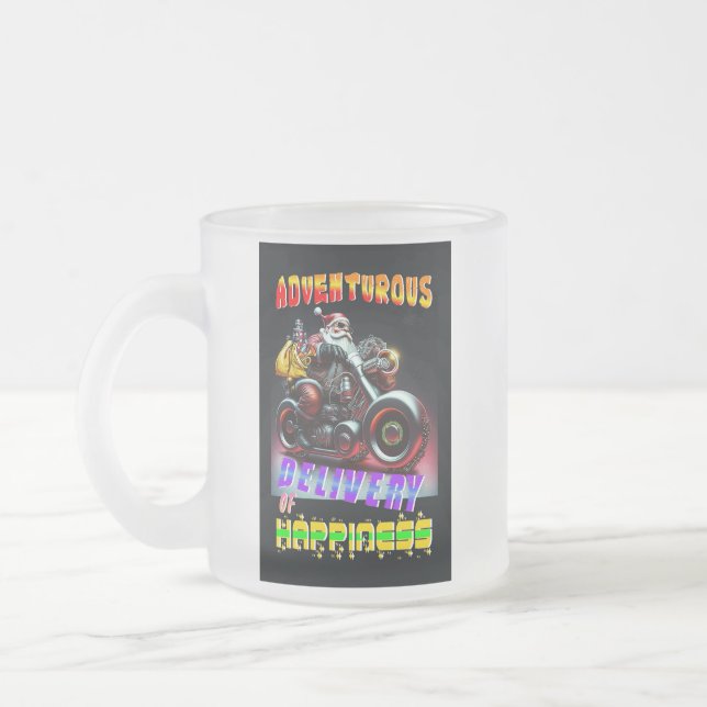 Taza De Cristal Esmerilado Aventurosa Entrega De La Felicidad (Izquierda)