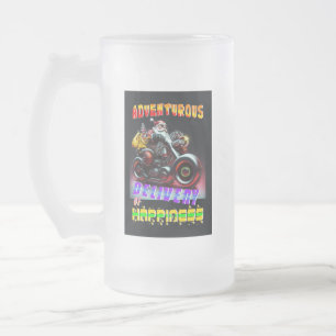 Taza De Cristal Esmerilado Aventurosa Entrega De La Felicidad