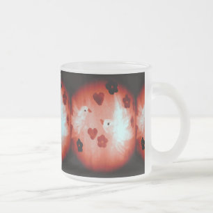 Taza De Cristal Esmerilado Aves de amor de Dove