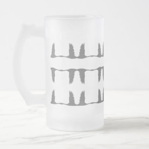 Taza De Cristal Esmerilado Aves en el Greytone Geese