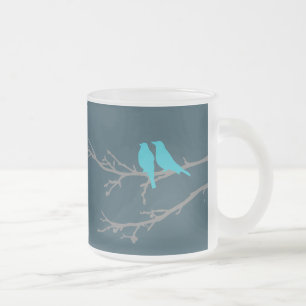 Taza De Cristal Esmerilado aves modestas