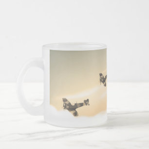 Taza De Cristal Esmerilado Aviones antiguos