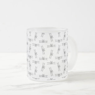 Taza De Cristal Esmerilado Aviones Retro PERSONALIZADO de Arte Aéreo BG COLO