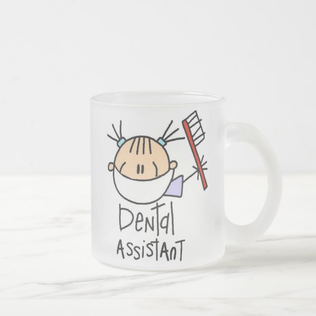 Taza De Cristal Esmerilado Ayudante de dentista (Derecha)