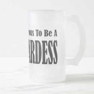 Taza De Cristal Esmerilado Azafata atractiva