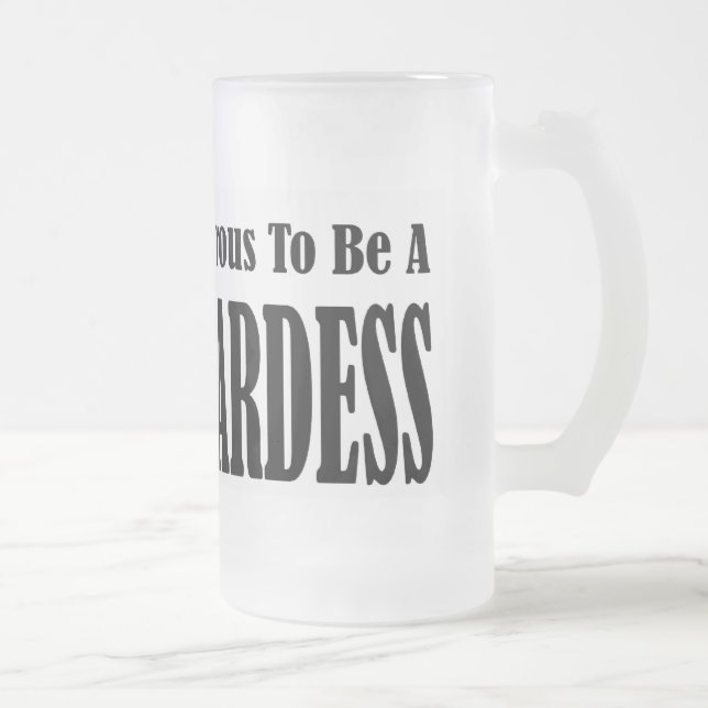 Taza De Cristal Esmerilado Azafata atractiva (Derecha)