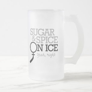 Taza De Cristal Esmerilado Azúcar y especia en el hielo