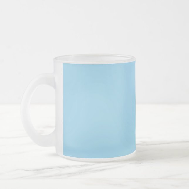 Taza De Cristal Esmerilado azul de bebé color (Izquierda)