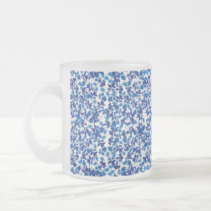 Taza De Cristal Esmerilado Azul de la libertad 2