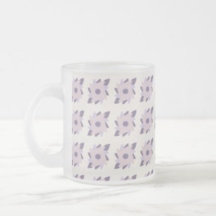 Taza De Cristal Esmerilado Azulejo decorativo colorido púrpura pastel