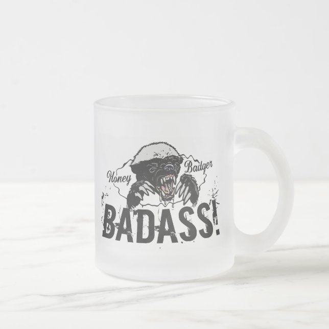 Taza De Cristal Esmerilado Badger de miel (Derecha)