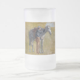Taza De Cristal Esmerilado Badlands estadounidenses: Vaquero del viejo oeste