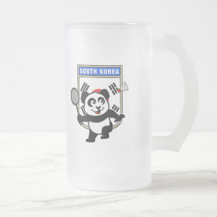Taza De Cristal Esmerilado Badminton South Korea Panda