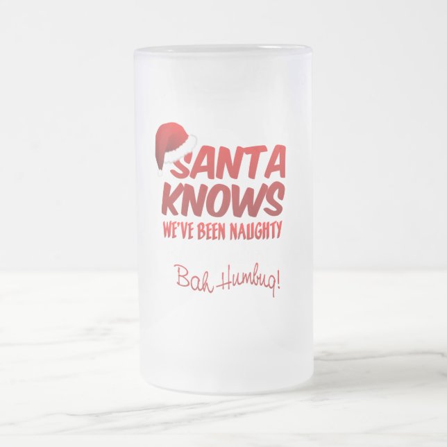 Taza De Cristal Esmerilado BAH HUMBUG Naughty mug (Centro)
