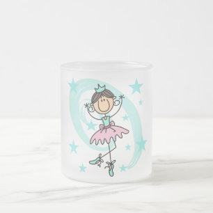 Taza De Cristal Esmerilado Bailarina - Camisetas y regalos marrones